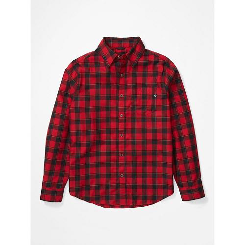 Marmot Clothes Red Black NZ - Bodega Shirts Mens NZ7250894